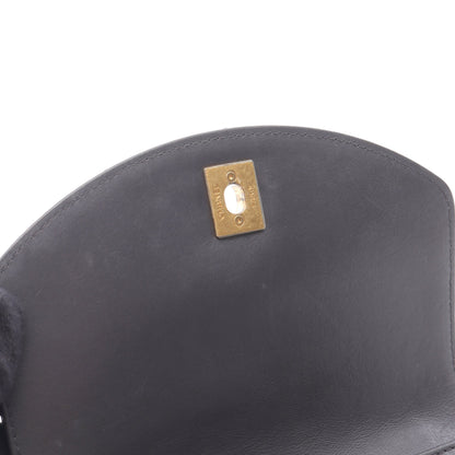 マトラッセ チェーンショルダーバッグ レザー キャビアスキン ブラック ゴールド金具 シャネル バッグ CHANEL