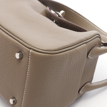 リンディ ミニ エトゥープ ショルダーバッグ トリヨンクレマンス グレーブラウン シルバー金具 W刻印 エルメス バッグ HERMES