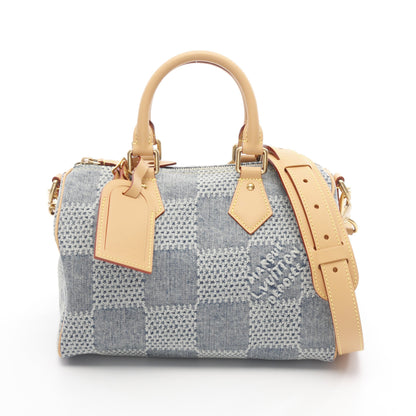 スピーディ バンドリエール25 ダミエデニム ハンドバッグ デニム レザー ブルー 2WAY ルイヴィトン バッグ LOUIS VUITTON