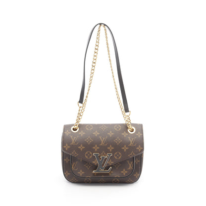 パッシー モノグラム チェーンショルダーバッグ PVC レザー ブラウン ブラック ルイヴィトン バッグ LOUIS VUITTON