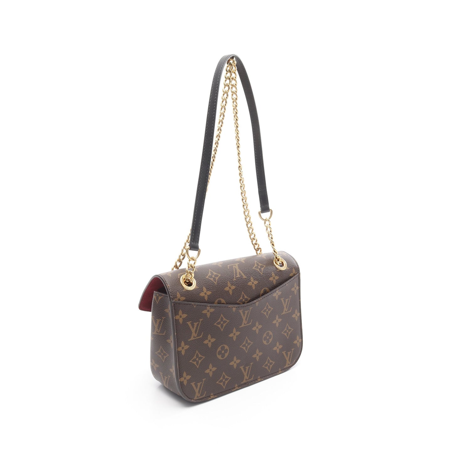 パッシー モノグラム チェーンショルダーバッグ PVC レザー ブラウン ブラック ルイヴィトン バッグ LOUIS VUITTON