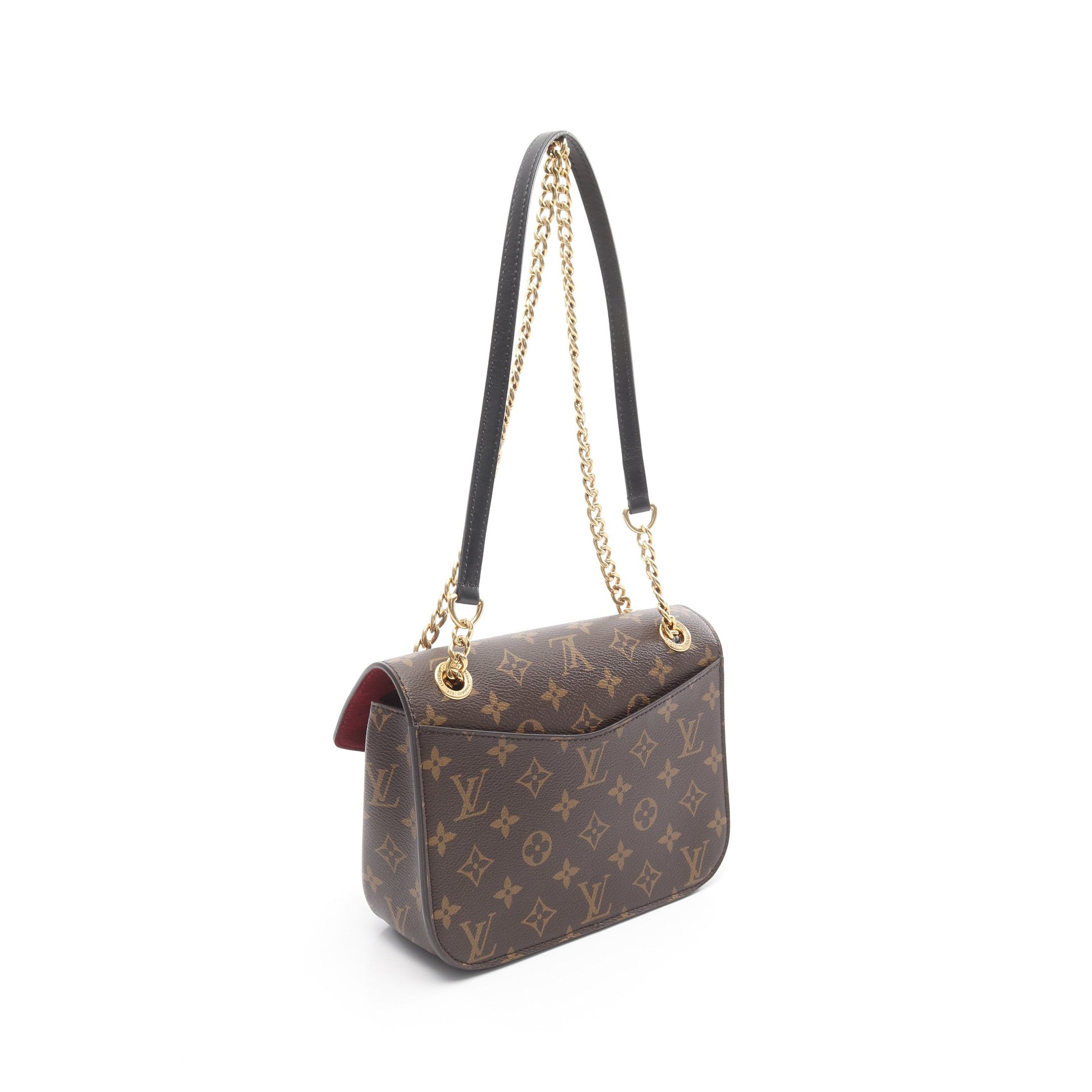 パッシー モノグラム チェーンショルダーバッグ PVC レザー ブラウン ブラック ルイヴィトン バッグ LOUIS VUITTON