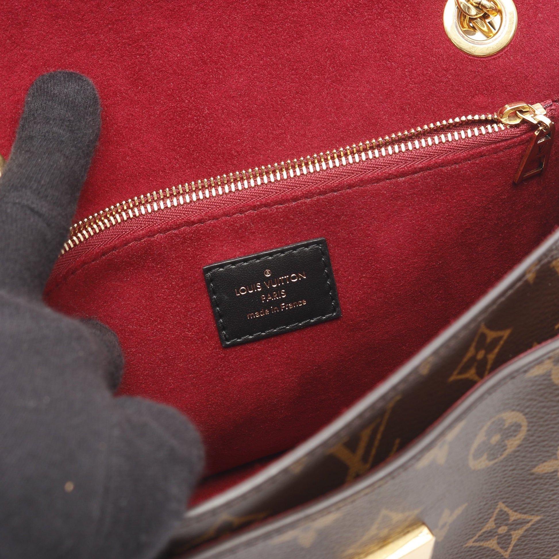パッシー モノグラム チェーンショルダーバッグ PVC レザー ブラウン ブラック ルイヴィトン バッグ LOUIS VUITTON