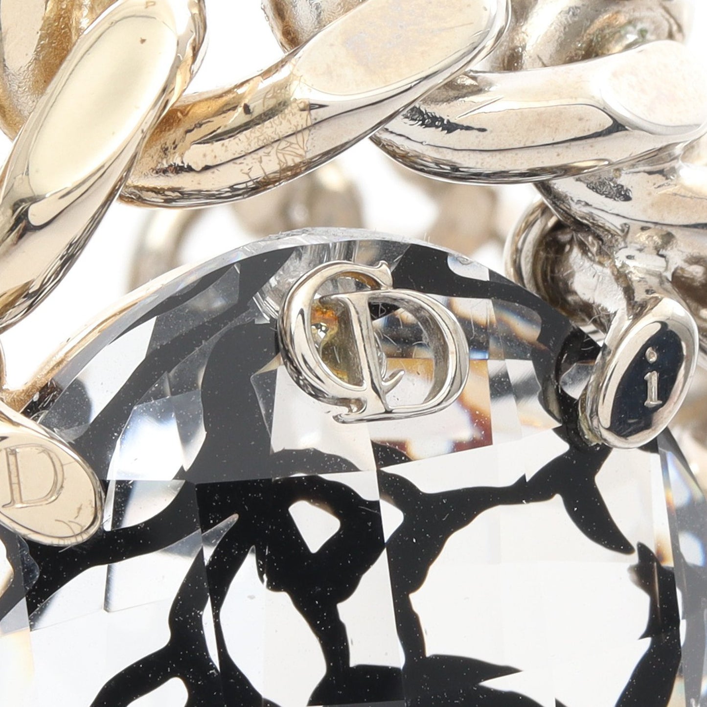 CDロゴ バングル GP クリスタル ゴールド クリア ブラック クリスチャンディオール アクセサリー Christian Dior