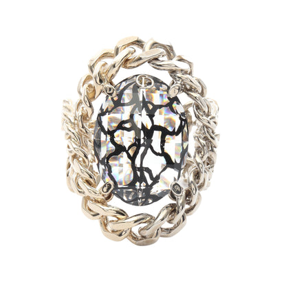 CDロゴ バングル GP クリスタル ゴールド クリア ブラック クリスチャンディオール アクセサリー Christian Dior