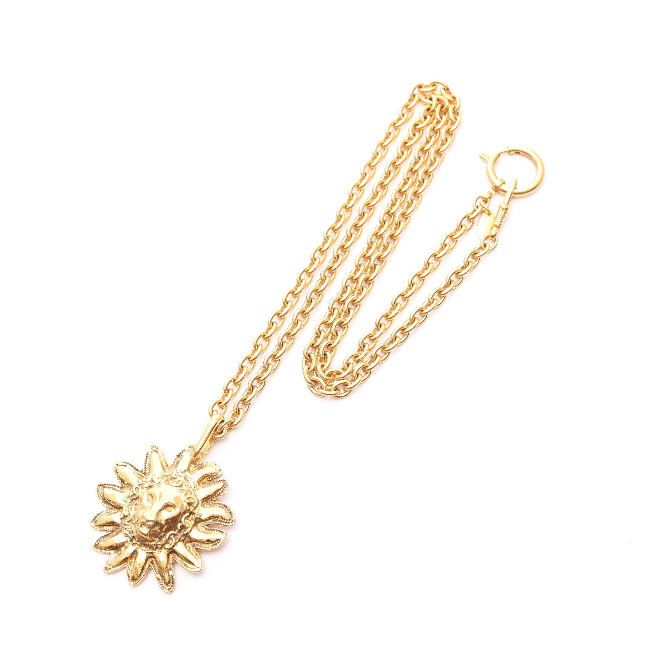 ココマーク ライオン ネックレス GP ゴールド ヴィンテージ シャネル