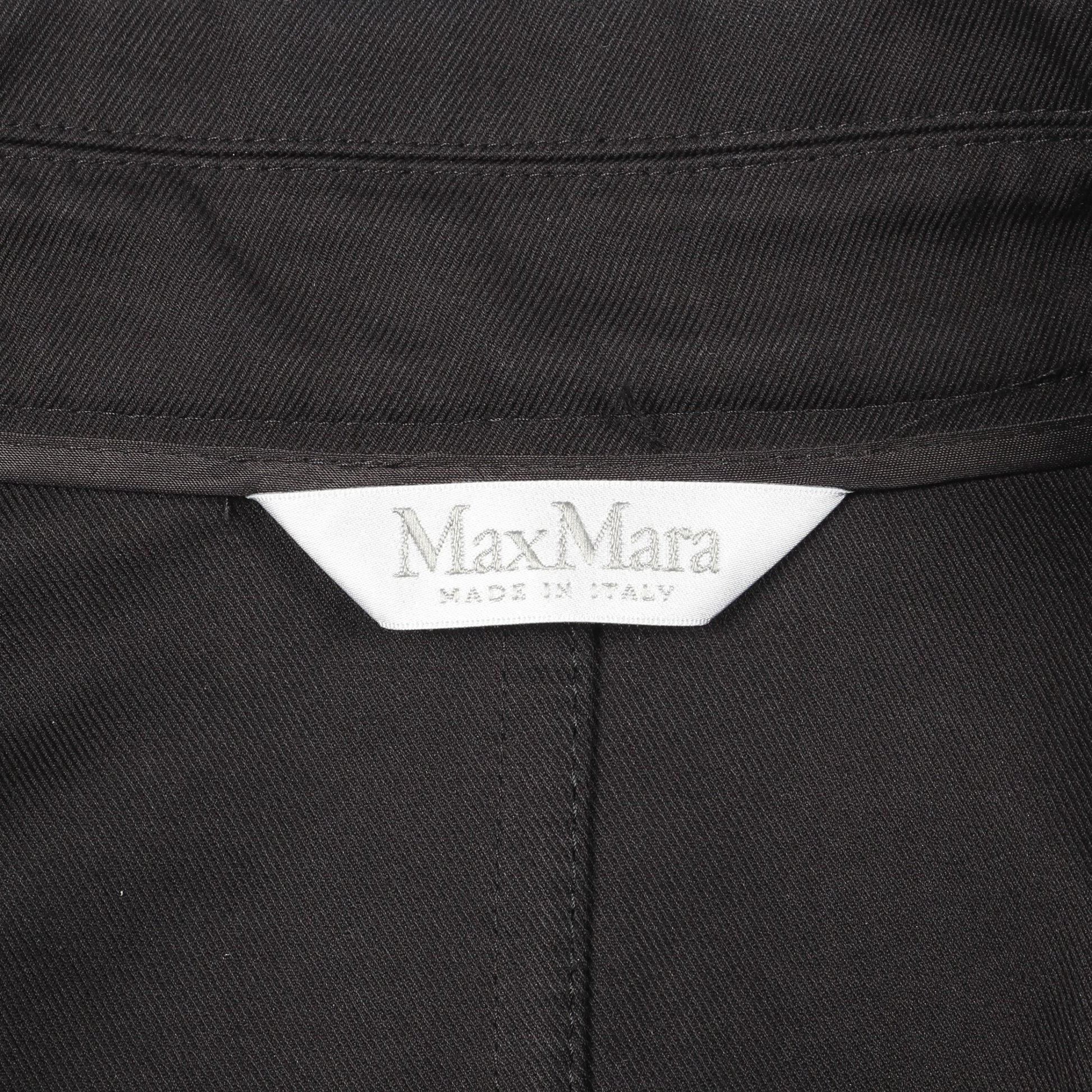 ケープ ポンチョ コート コットン ブラック マックスマーラ アウター Max Mara