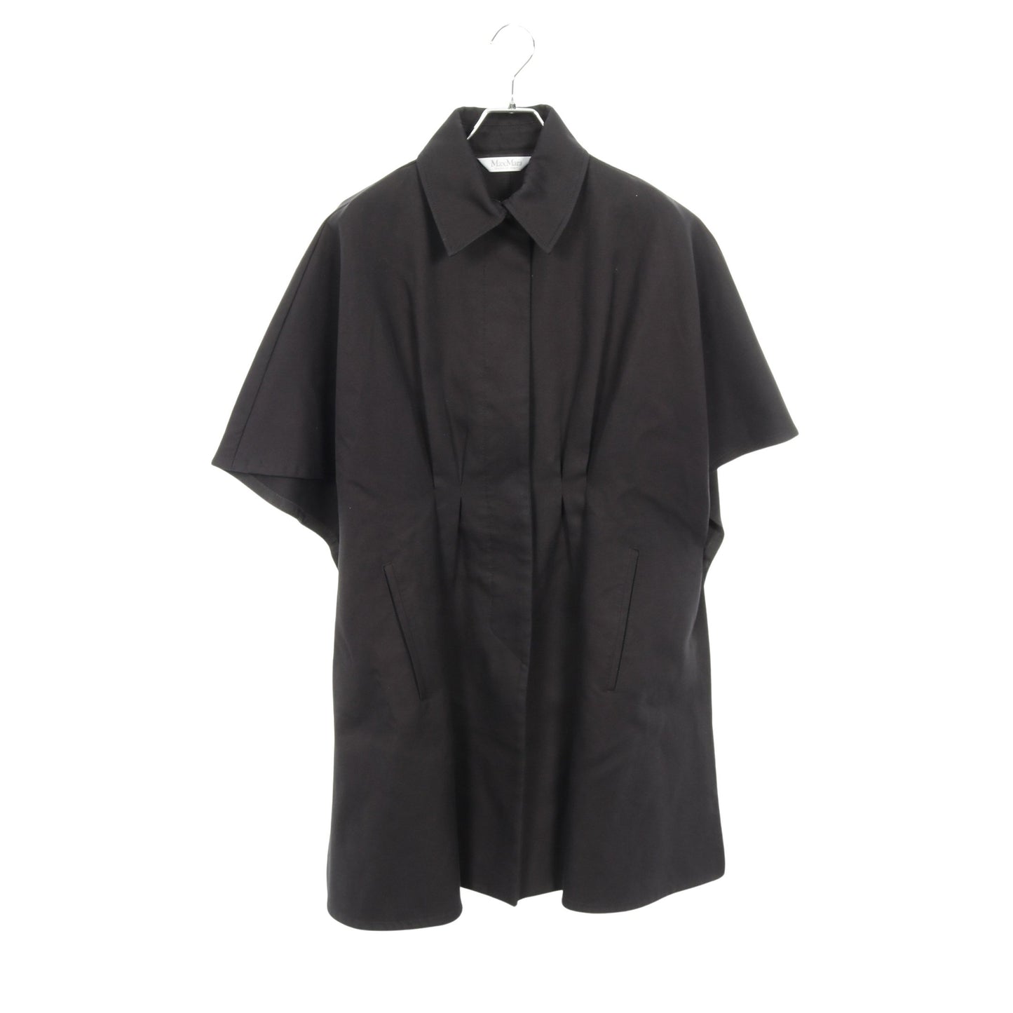 ケープ ポンチョ コート コットン ブラック マックスマーラ アウター Max Mara