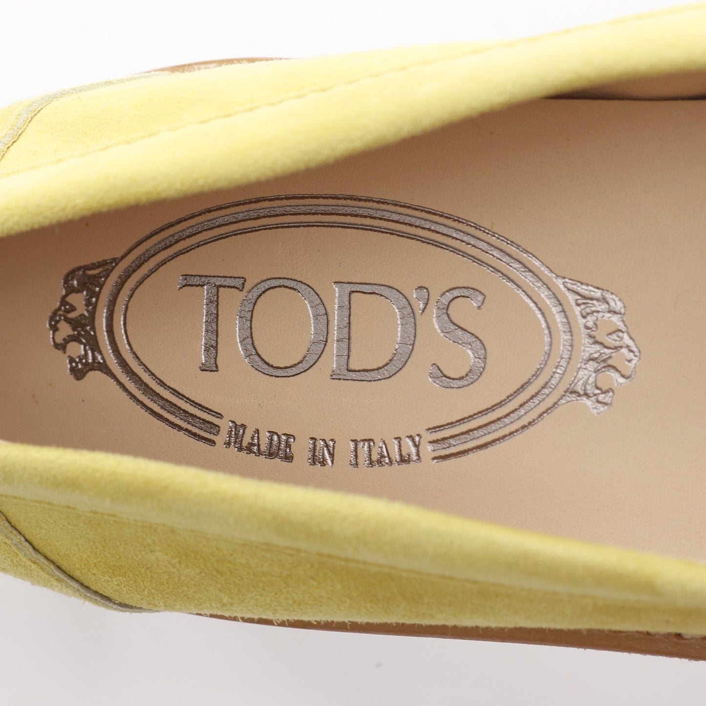 モカシン カジュアルシューズ スエード イエローグリーン トッズ シューズ TOD'S