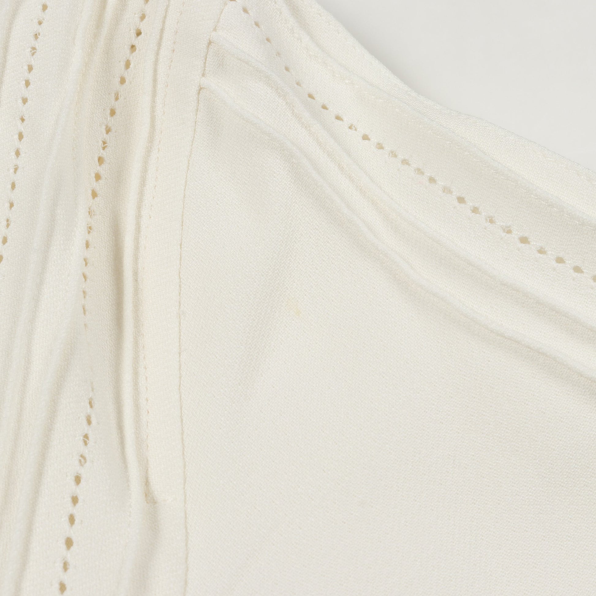 ブラウス フリル シルク コットン オフホワイト エルメス トップス HERMES