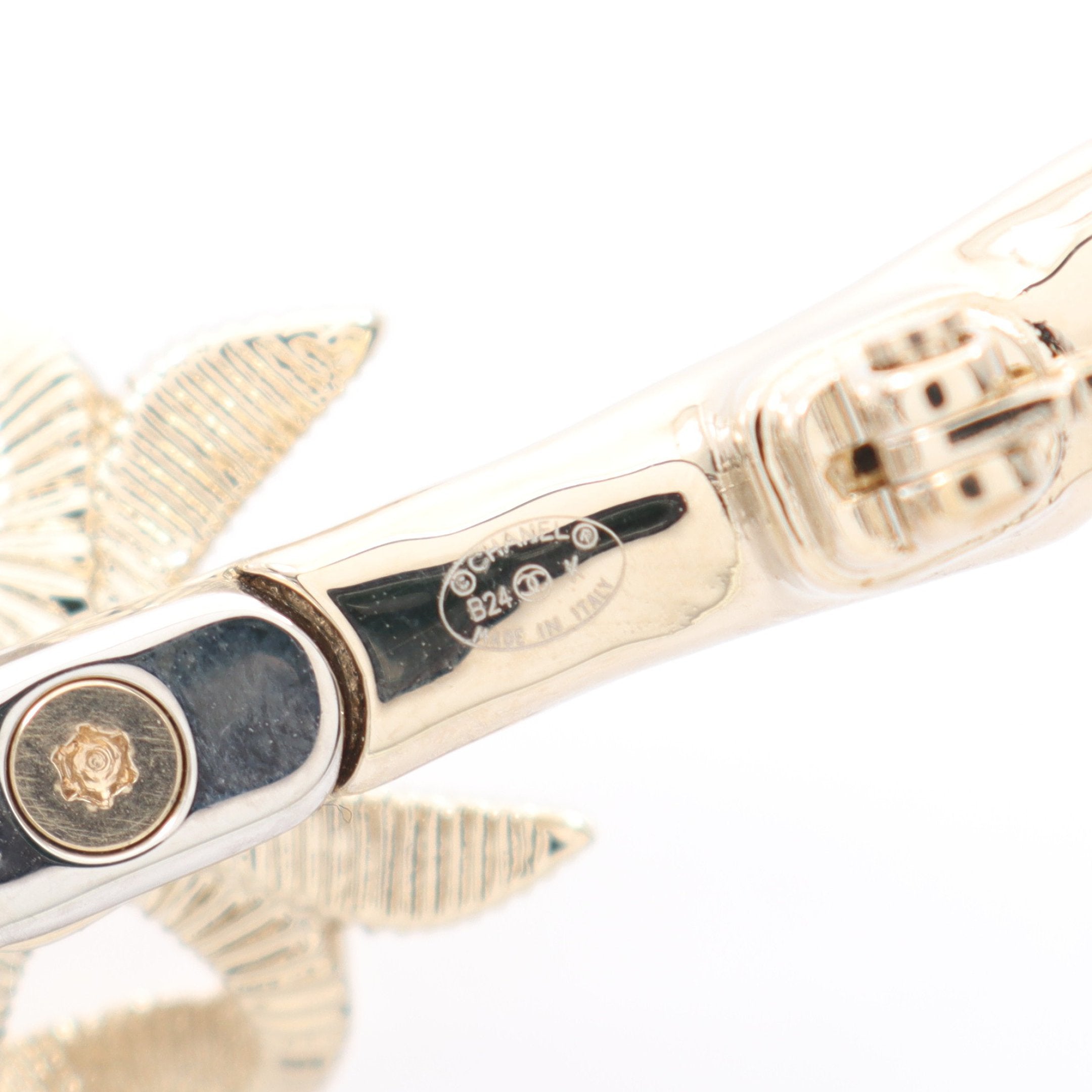 ココマーク ブローチ GP ラインストーン ゴールド クリア B24K