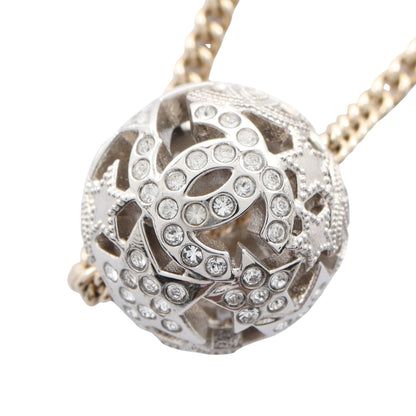 ココマーク スター ネックレス GP ラインストーン シルバー ゴールド クリア B25A シャネル アクセサリー CHANEL