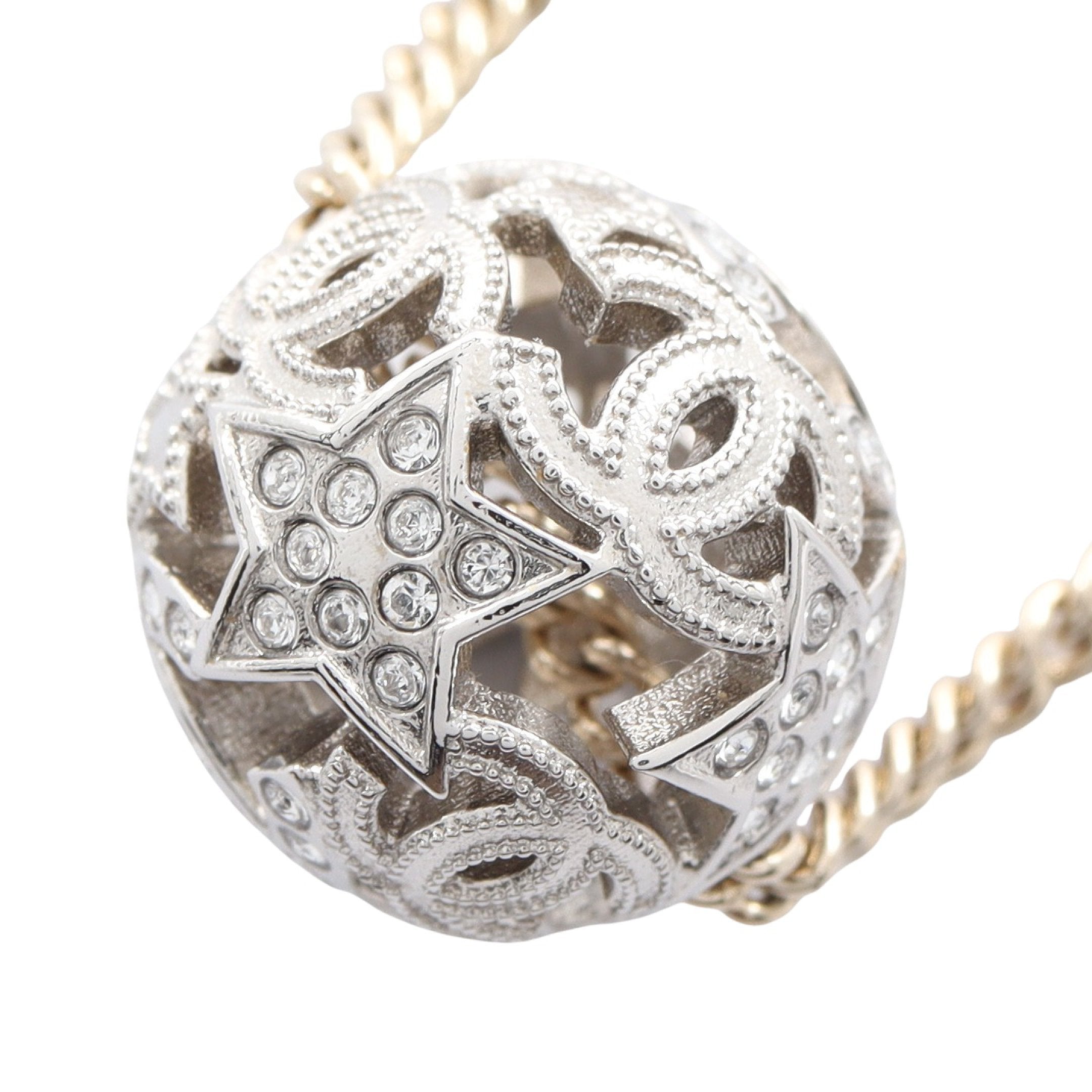 ココマーク スター ネックレス GP ラインストーン シルバー ゴールド