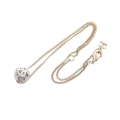 ココマーク スター ネックレス GP ラインストーン シルバー ゴールド クリア B25A シャネル アクセサリー CHANEL
