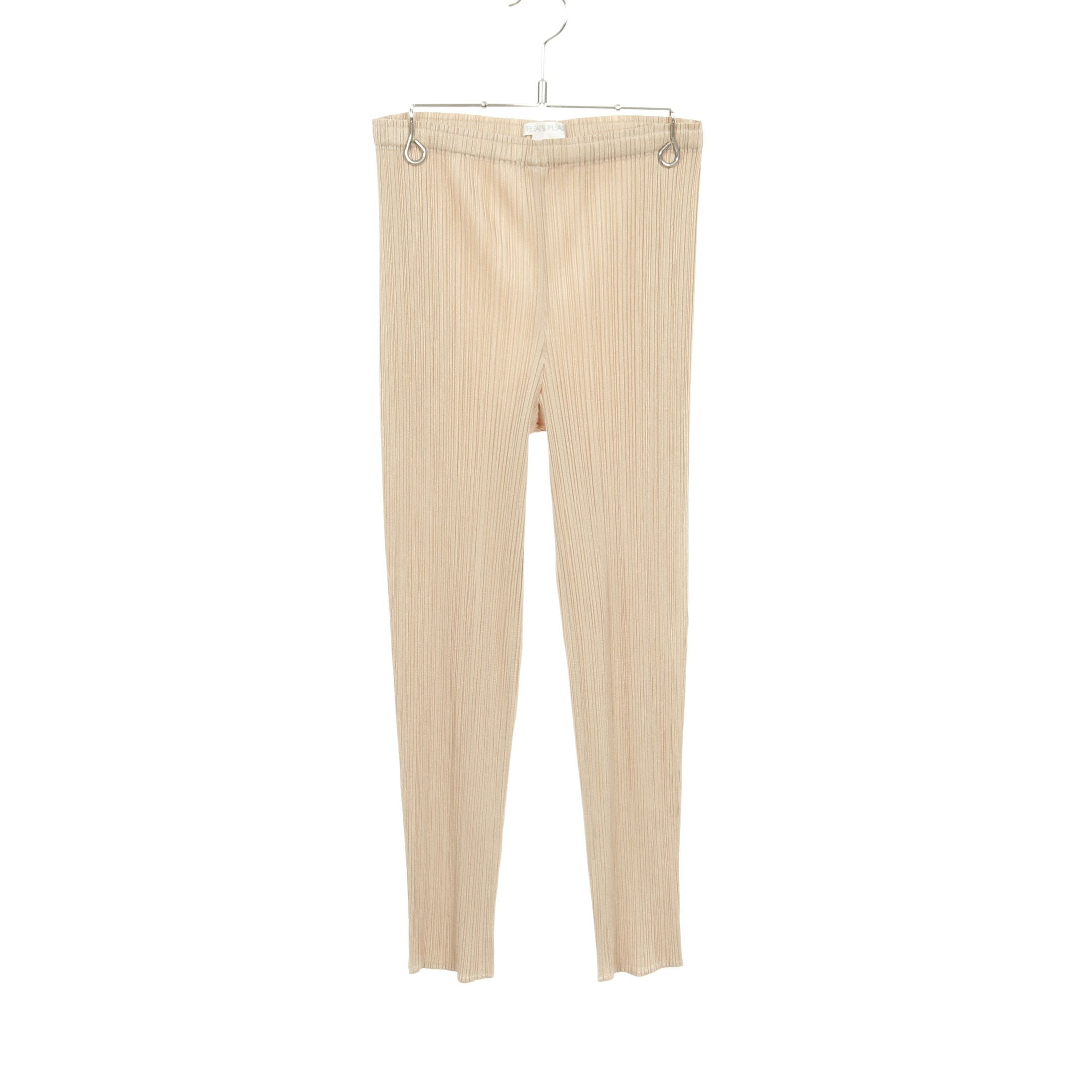 18　プリーツプリーズ　ベージュパンツ　サイズ1 プリーツ イージーパンツ ベージュ プリーツプリーズ – RECLO
