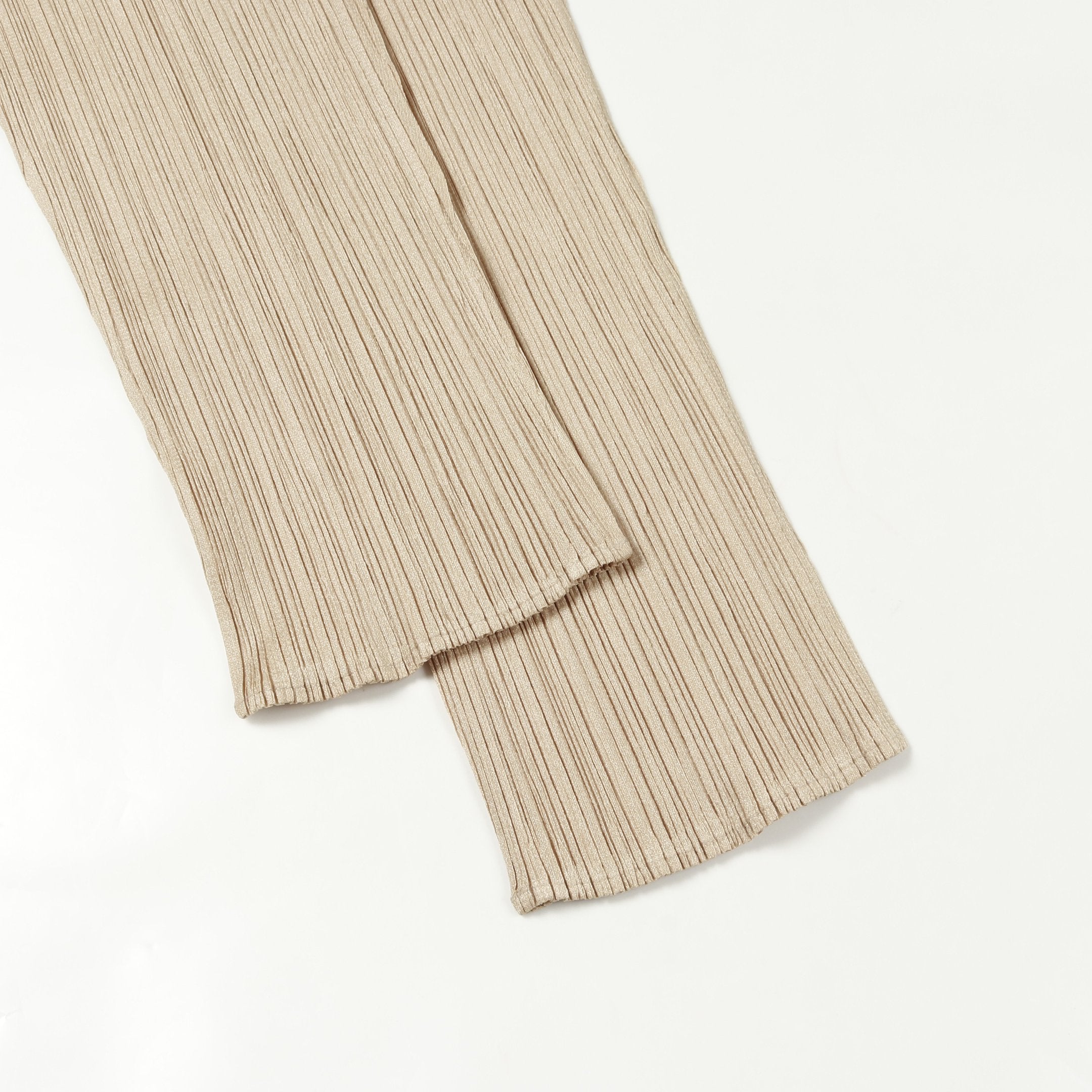 プリーツ イージーパンツ ベージュ プリーツプリーズ – RECLO