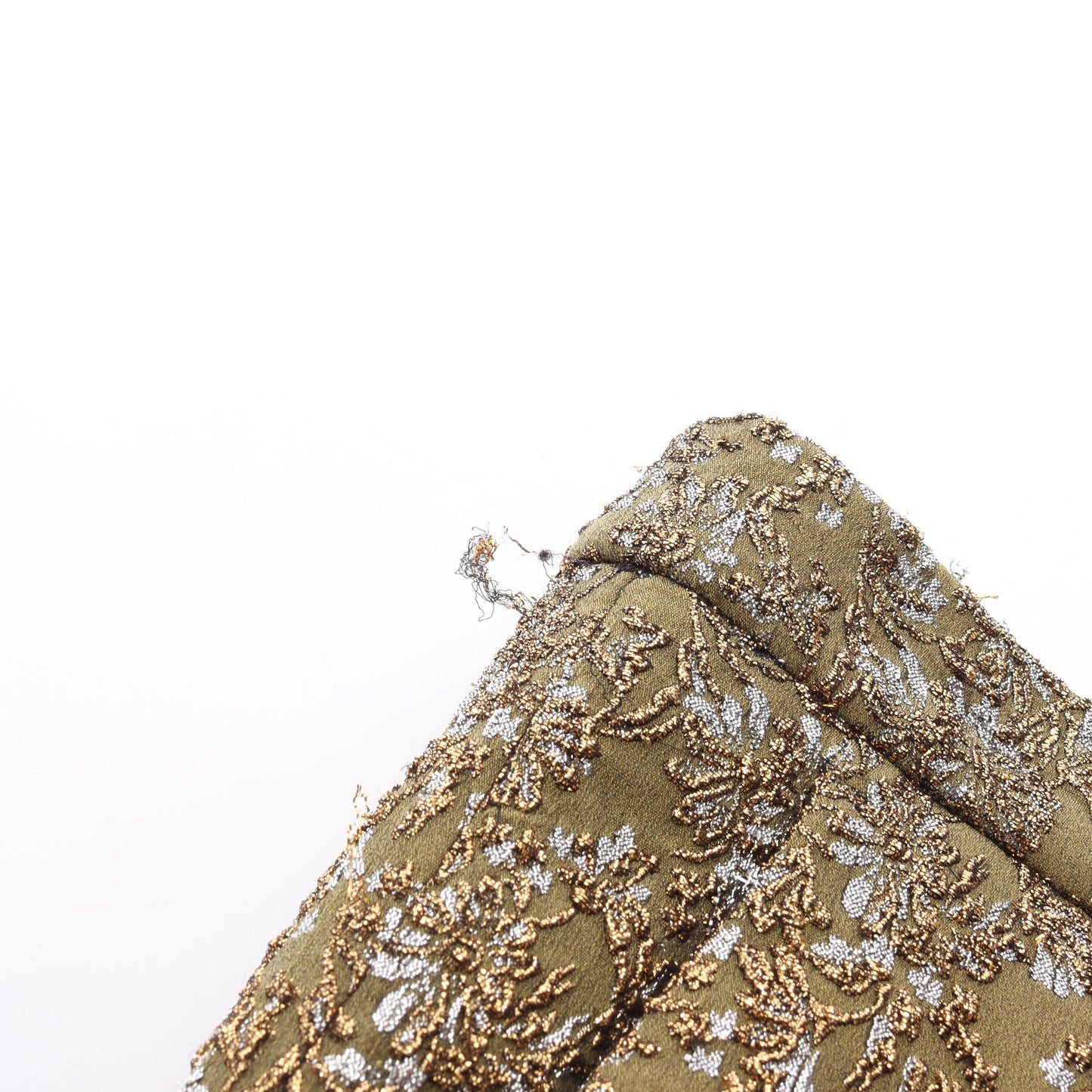 パンツ フラワー 刺繍 ナイロン カーキグリーン ゴールド ロシャス ボトムス ROCHAS