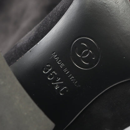 ココマーク ブーツ スエード ブラック シャネル シューズ CHANEL