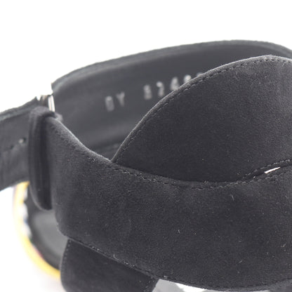 サンダル スエード レザー ブラック マルチカラー サルヴァトーレフェラガモ シューズ Salvatore Ferragamo