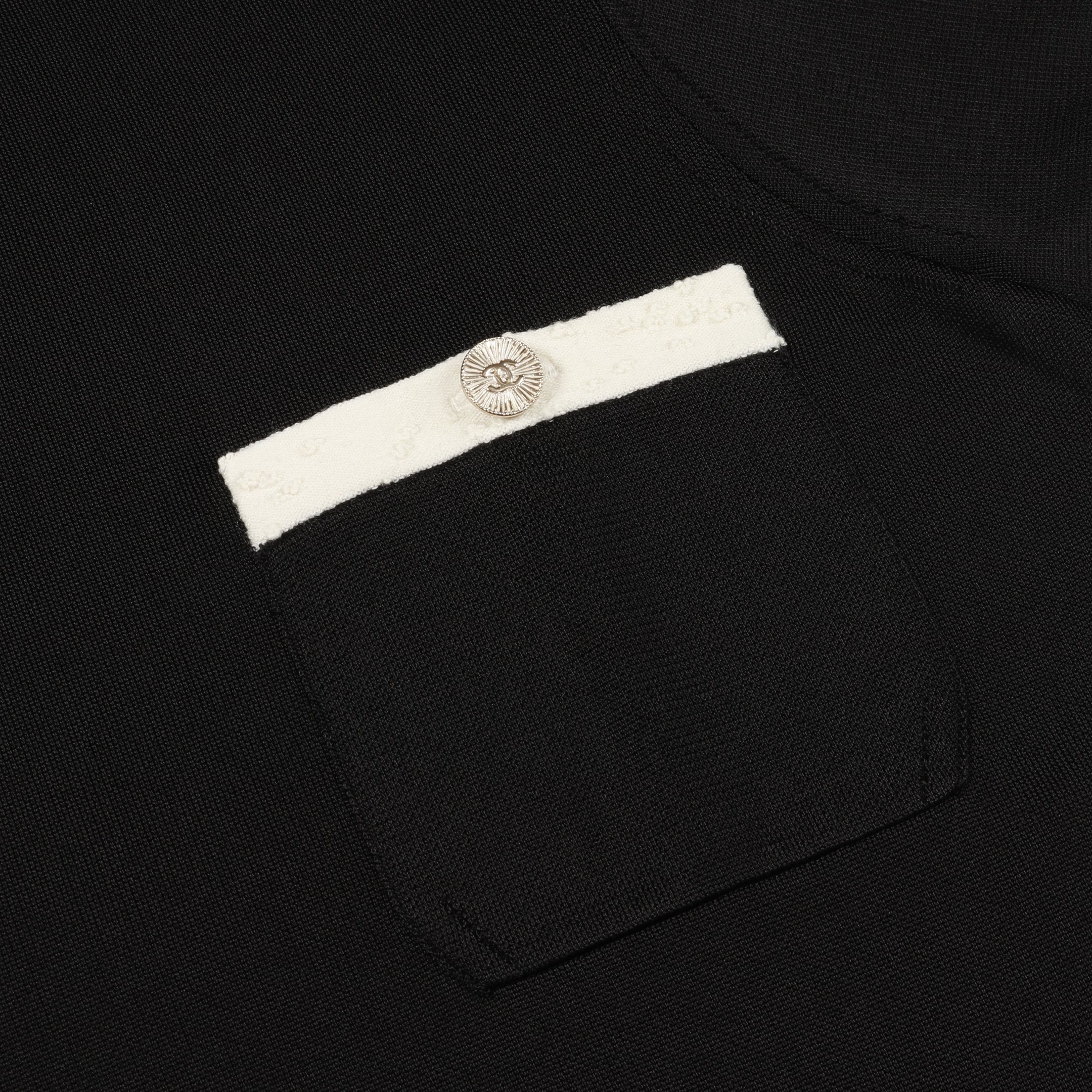 ココマークボタン ニット Tシャツ クルーネック ビスコース