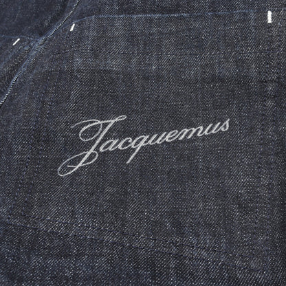 ハイウエスト デニムパンツ コットン インディゴブルー ボタンフライ ジャックムス ボトムス JACQUEMUS