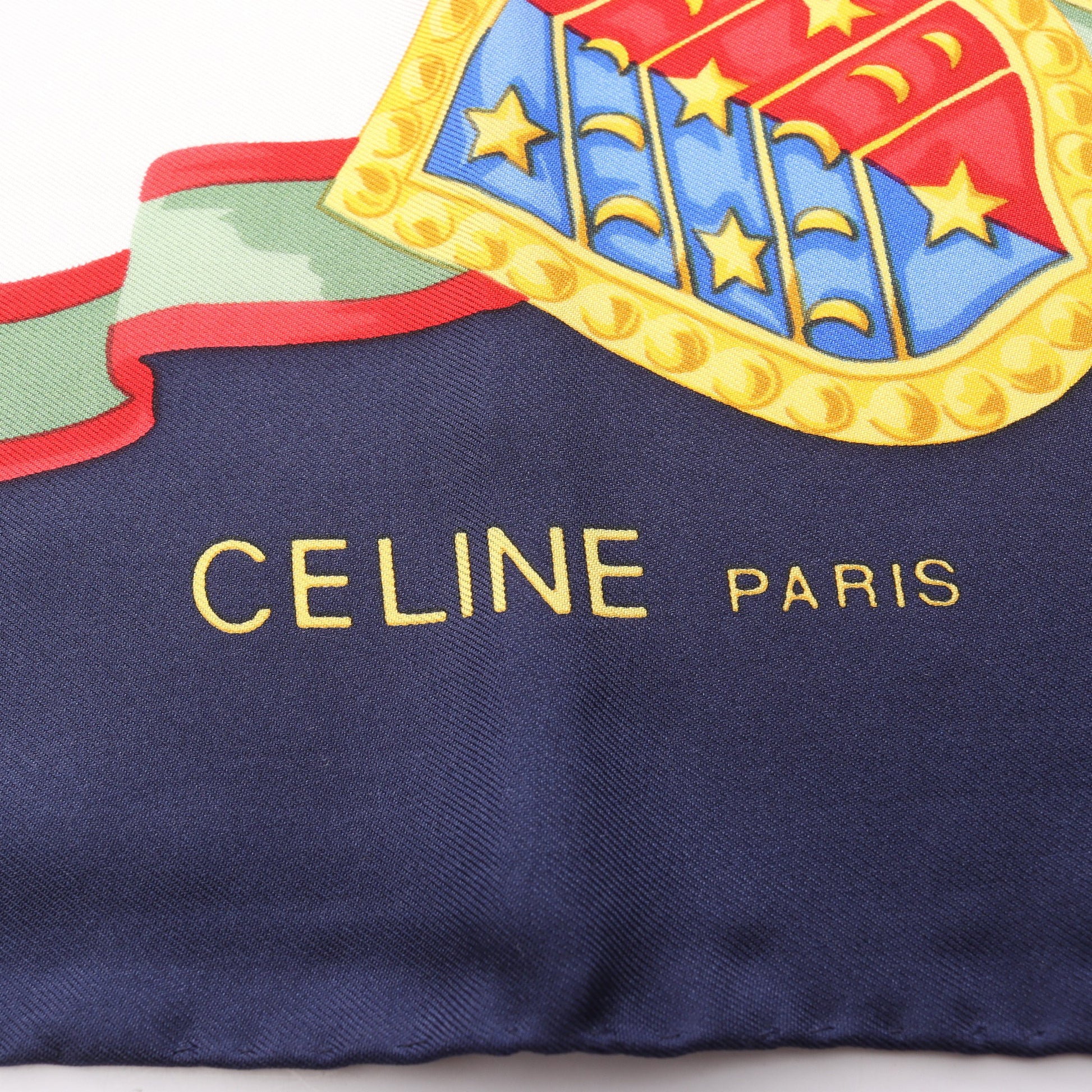 トリオンフ スカーフ シルク ネイビー マルチカラー セリーヌ – RECLO 