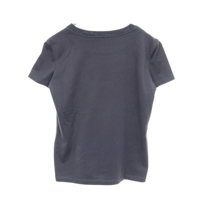 Tシャツ クルーネック 刺繍 コットン ネイビー エルメス トップス HERMES
