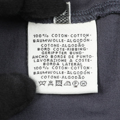 Tシャツ クルーネック 刺繍 コットン ネイビー エルメス トップス HERMES