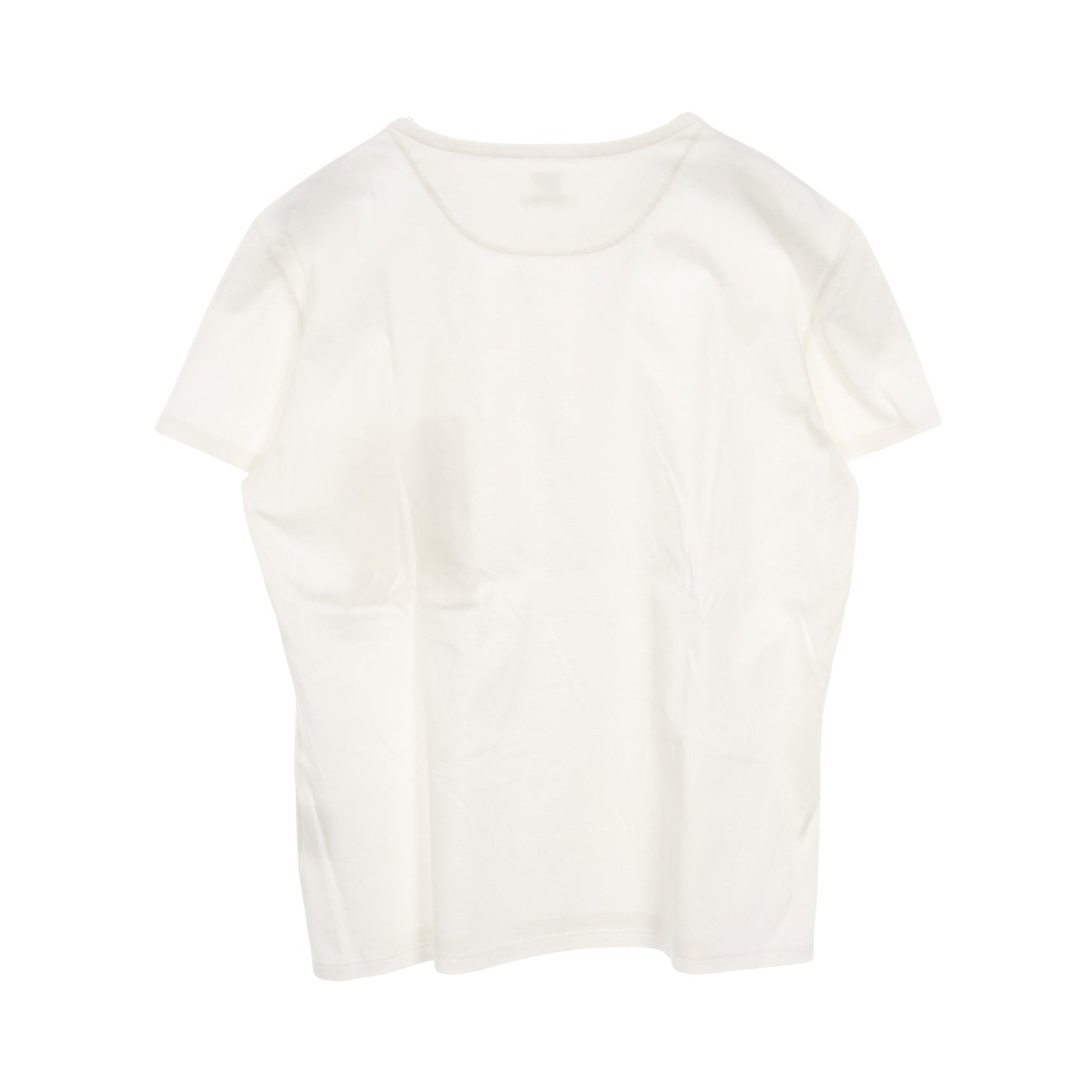 Tシャツ クルーネック 刺繍 コットン ホワイト エルメス トップス HERMES