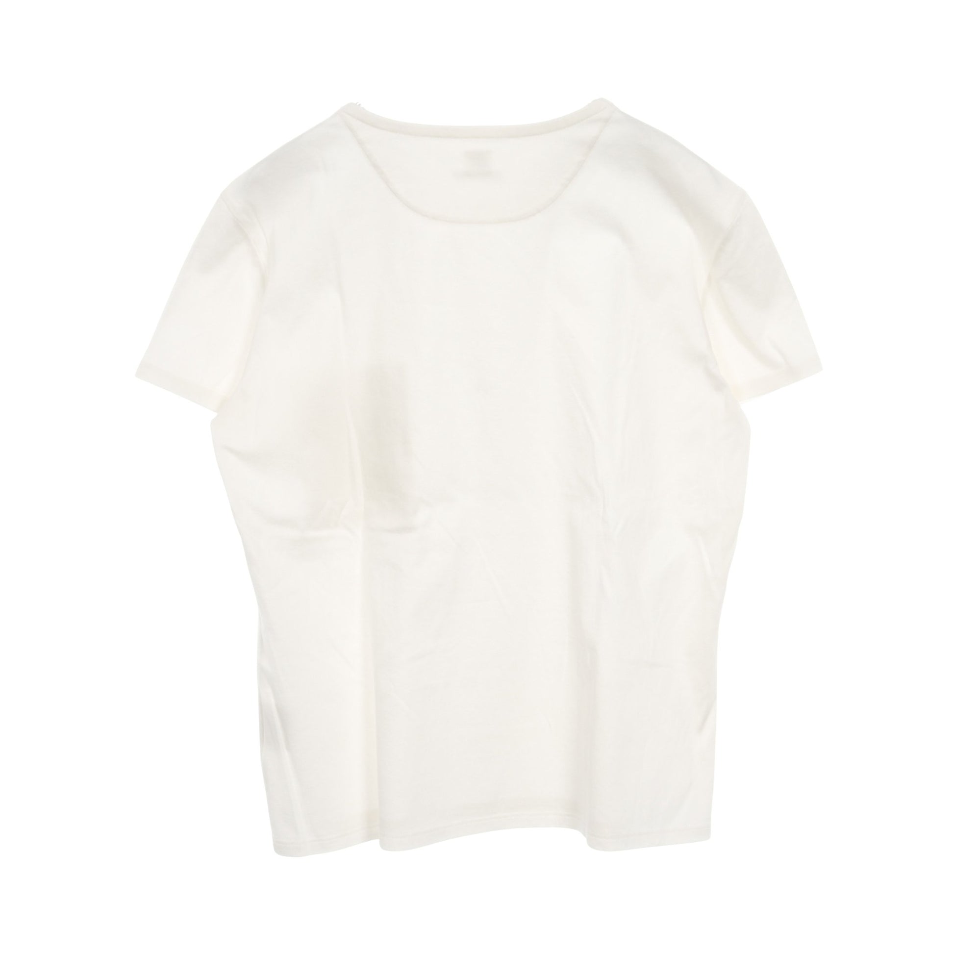 Tシャツ クルーネック 刺繍 コットン ホワイト エルメス トップス HERMES