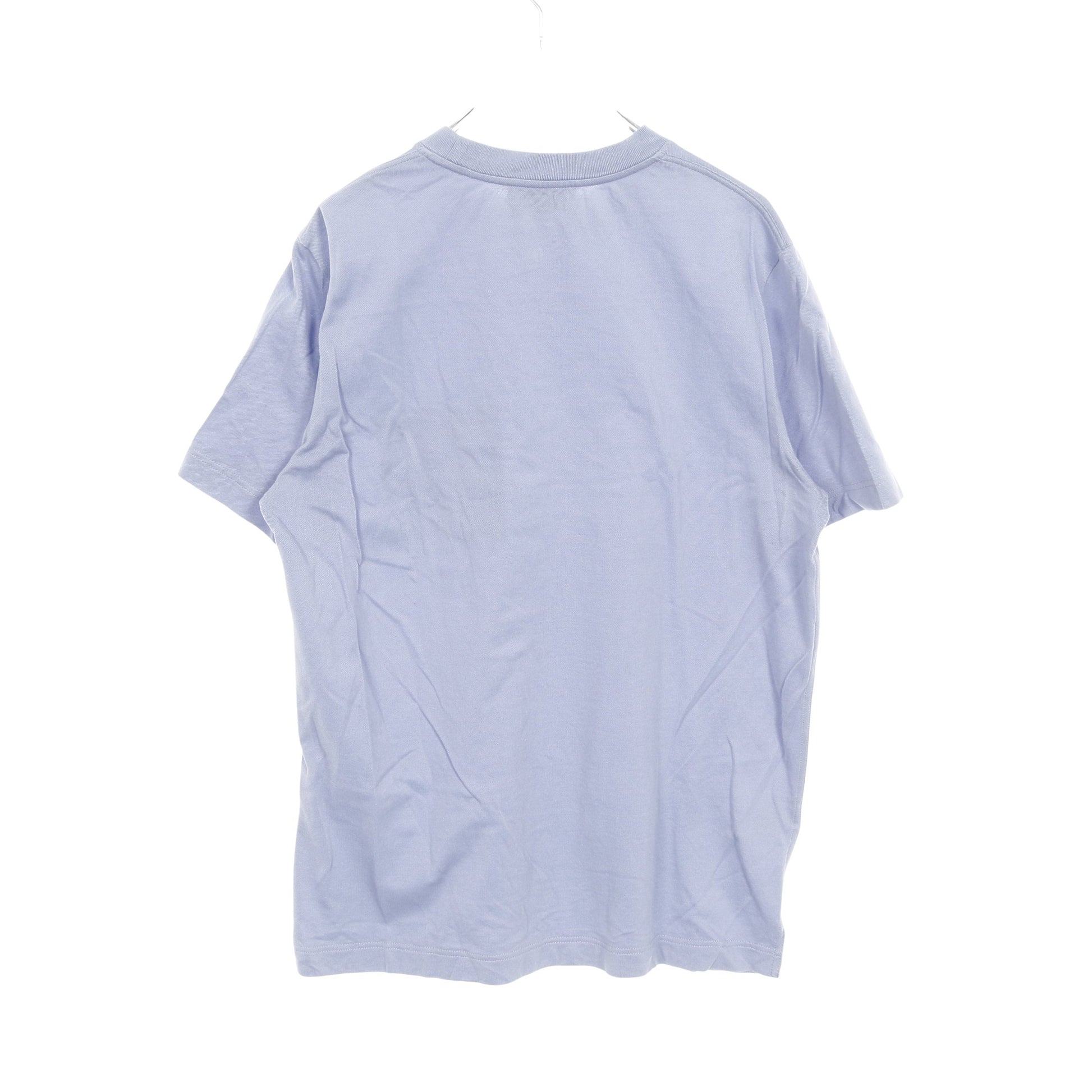 H刺繍ポケット付き Tシャツ クルーネック コットン ブルーグレー エルメス トップス HERMES