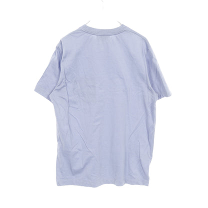 H刺繍ポケット付き Tシャツ クルーネック コットン ブルーグレー エルメス トップス HERMES