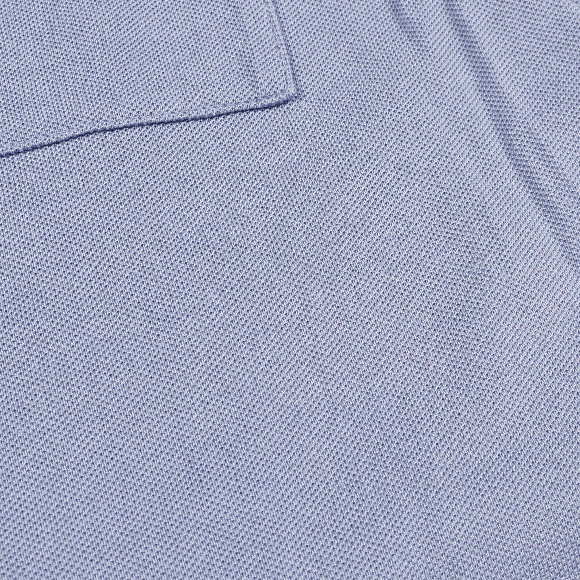 H刺繍ポケット付き Tシャツ クルーネック コットン ブルーグレー エルメス トップス HERMES