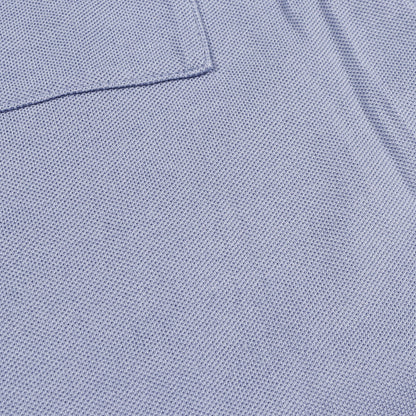 H刺繍ポケット付き Tシャツ クルーネック コットン ブルーグレー エルメス トップス HERMES