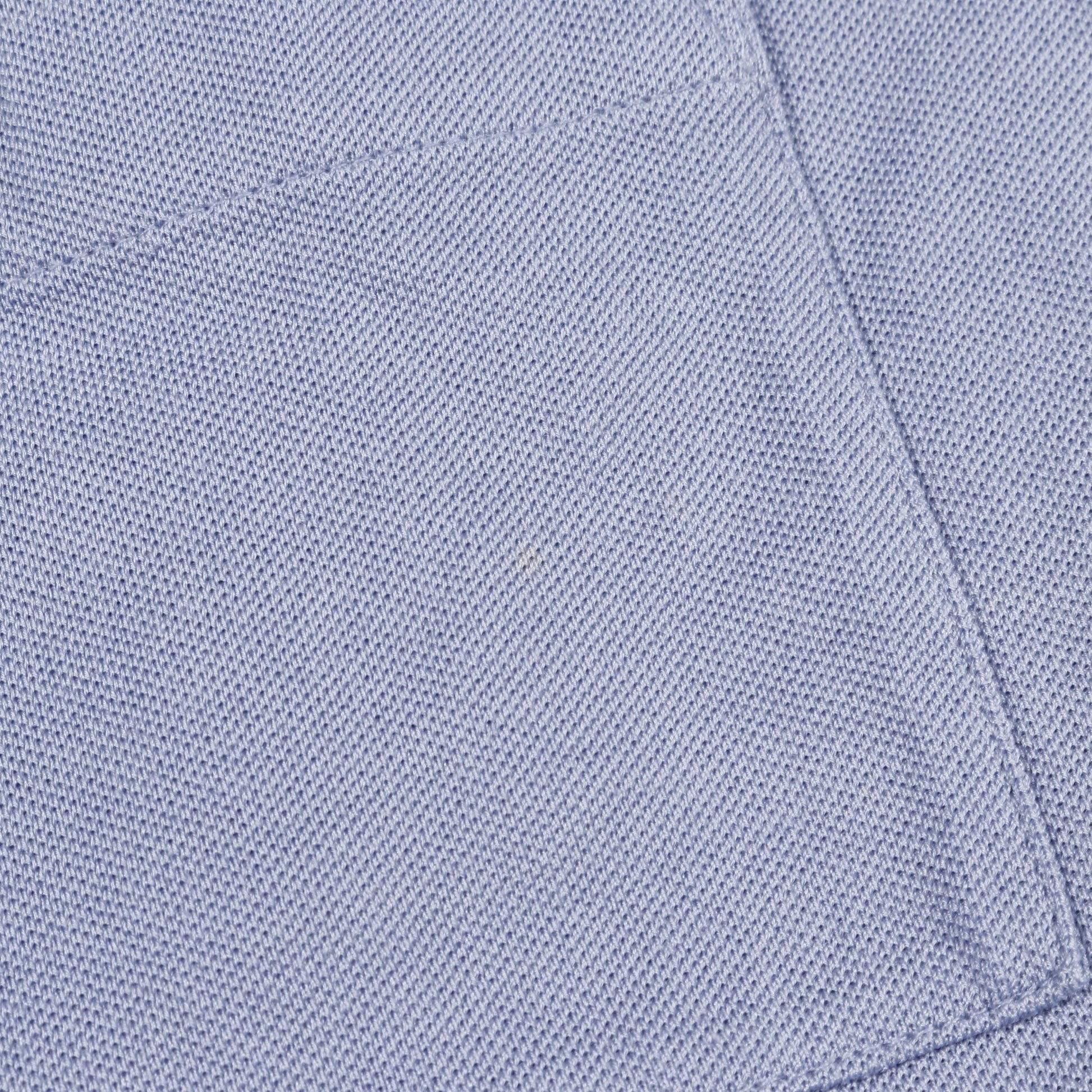H刺繍ポケット付き Tシャツ クルーネック コットン ブルーグレー エルメス トップス HERMES