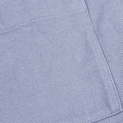 H刺繍ポケット付き Tシャツ クルーネック コットン ブルーグレー エルメス トップス HERMES
