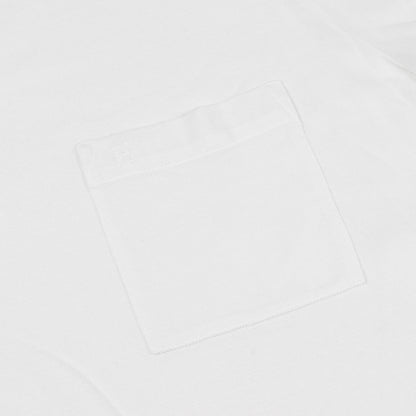 H刺繍ポケット付き Tシャツ コットン ホワイト エルメス トップス HERMES