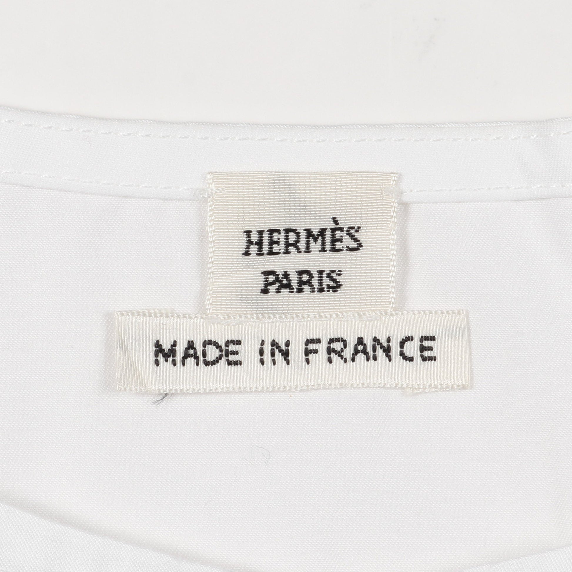 ブラウス 刺繍 コットン ホワイト エルメス トップス HERMES