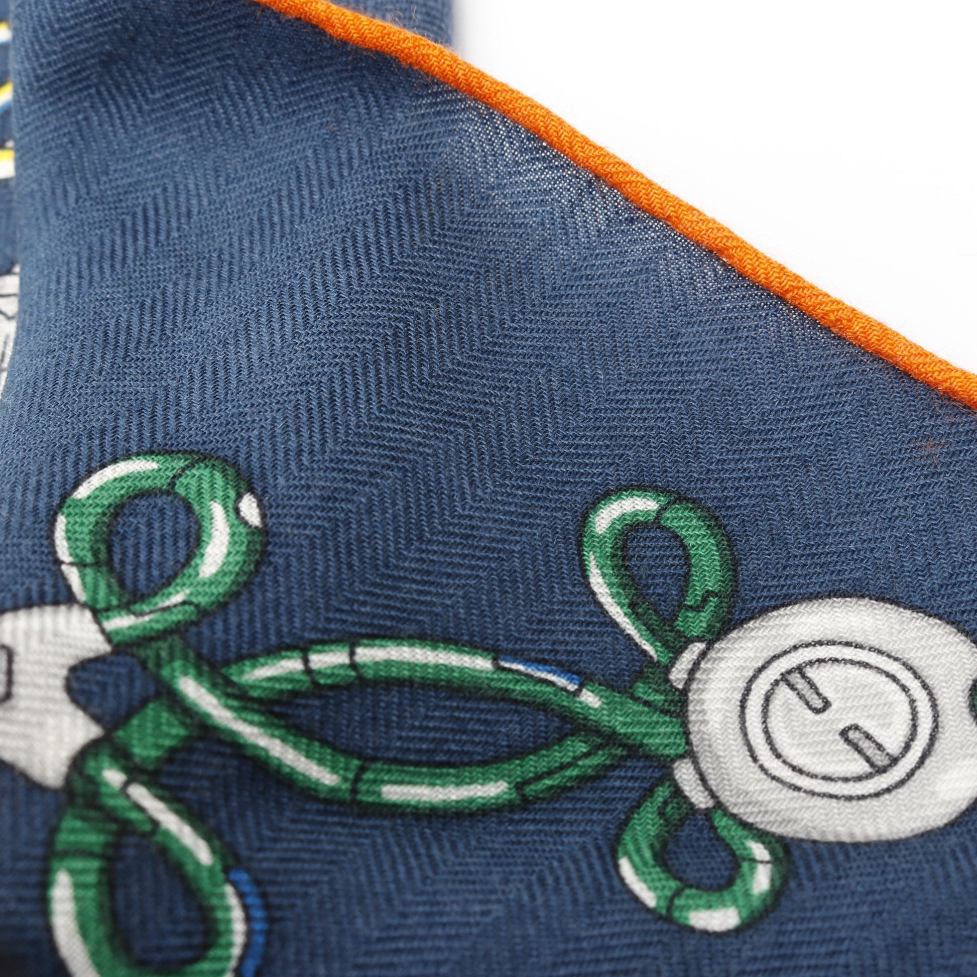 エルメス HERMES スカーフ モスリン ネイビー シルク モスリンスカーフ  