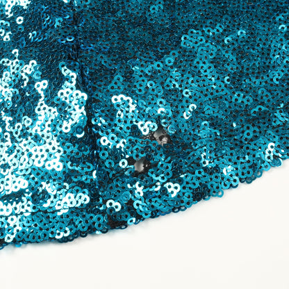 スパンコール ドレスワンピース 長袖 ブルー タダシショージ ワンピース TADASHI SHOJI