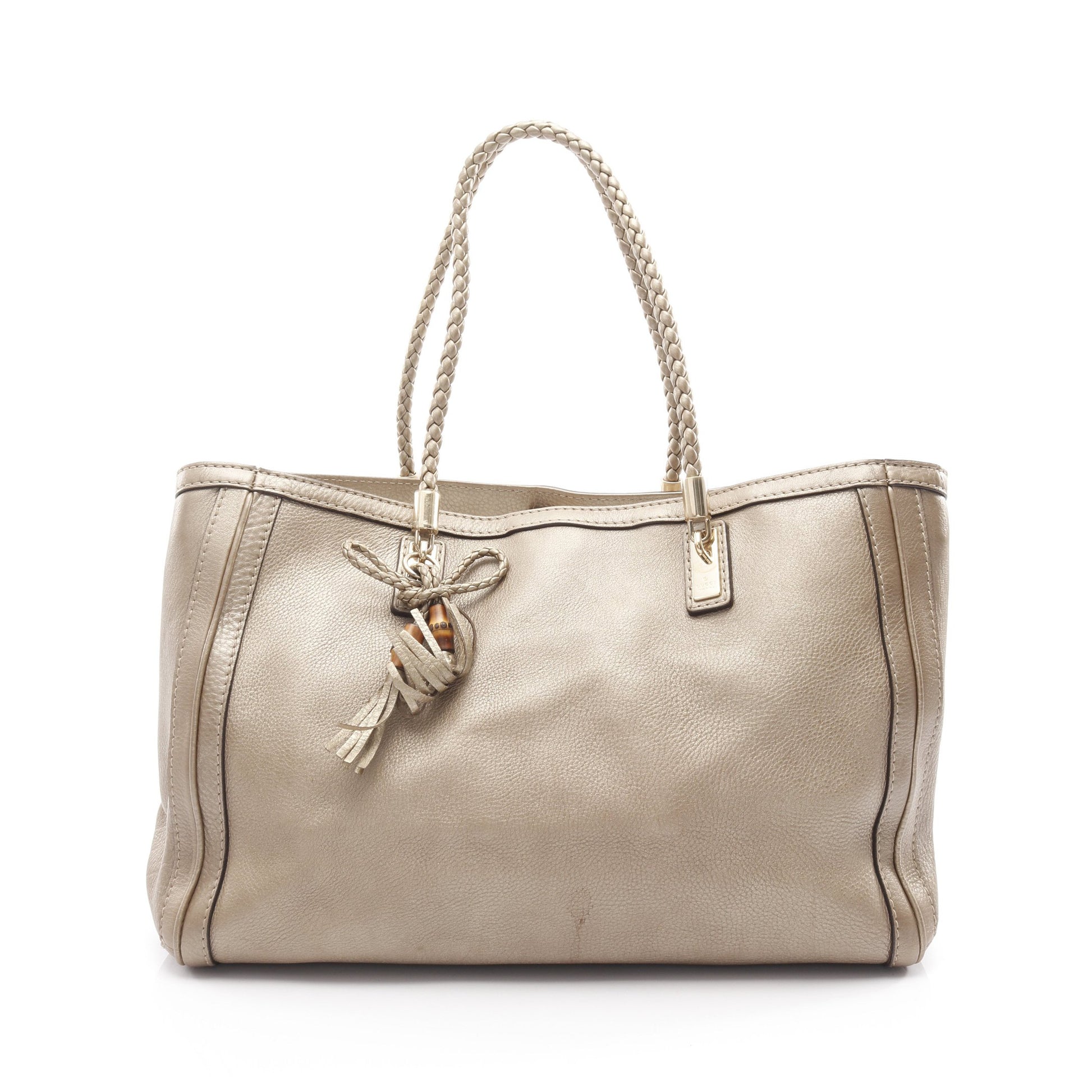 ベラ バンブー ハンドバッグ トートバッグ レザー ゴールド グッチ バッグ GUCCI