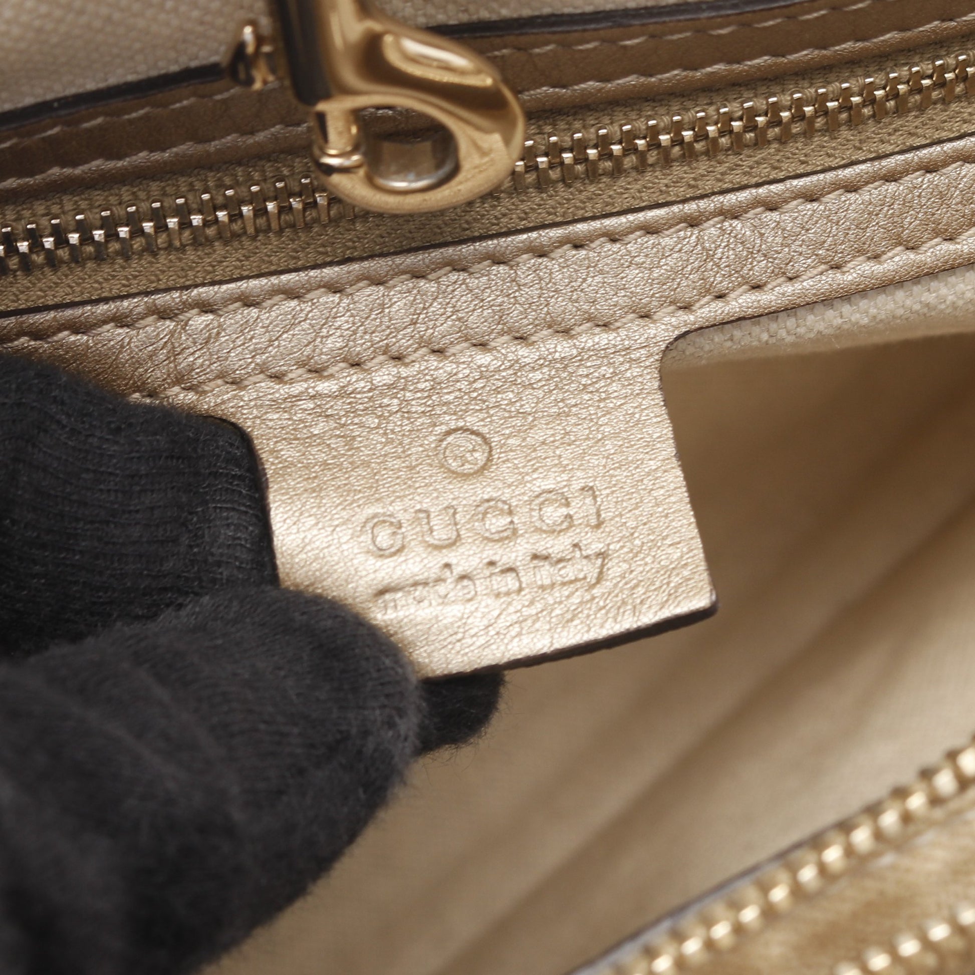 ベラ バンブー ハンドバッグ トートバッグ レザー ゴールド グッチ バッグ GUCCI