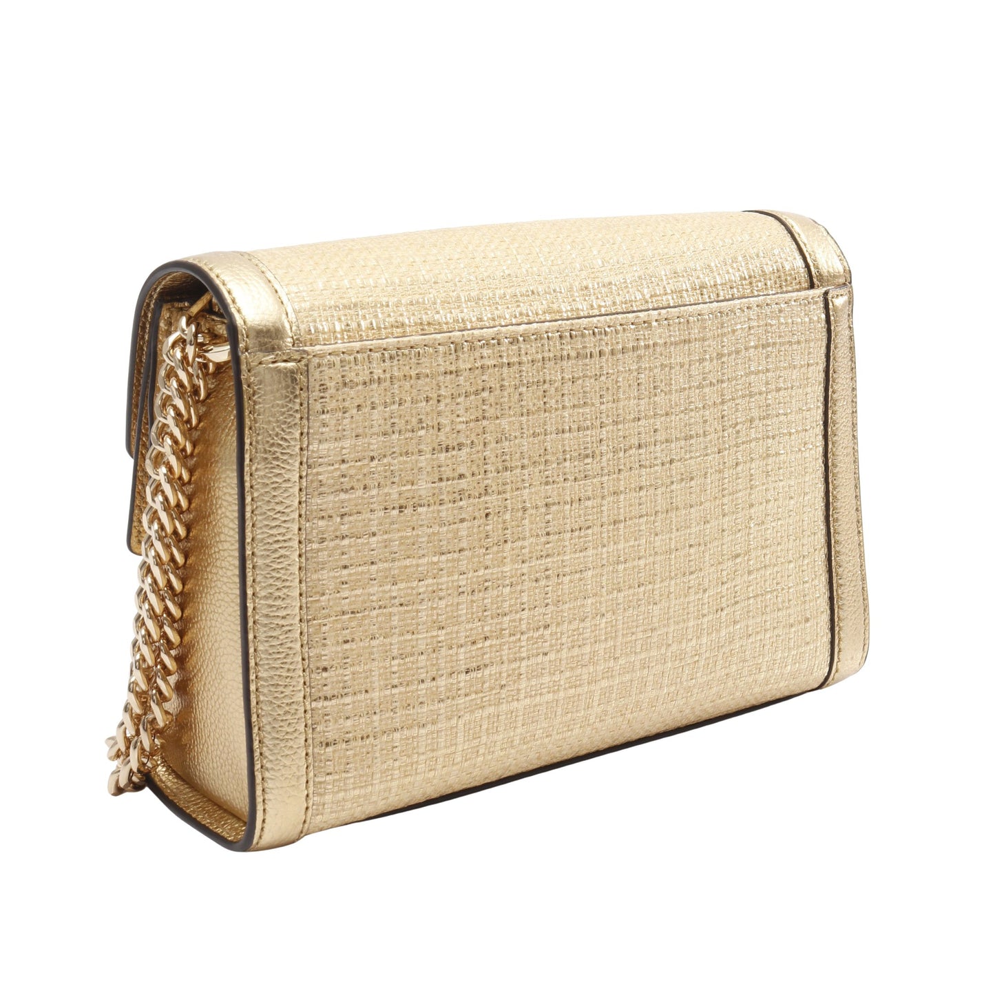KINSLEY MD チェーンショルダーバッグ ファブリック レザー ゴールド マイケルコース バッグ MICHAEL KORS