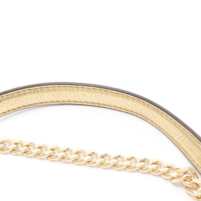 KINSLEY MD チェーンショルダーバッグ ファブリック レザー ゴールド マイケルコース バッグ MICHAEL KORS