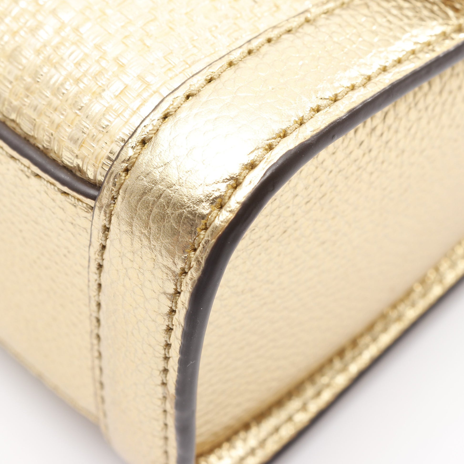 KINSLEY MD チェーンショルダーバッグ ファブリック レザー ゴールド マイケルコース バッグ MICHAEL KORS