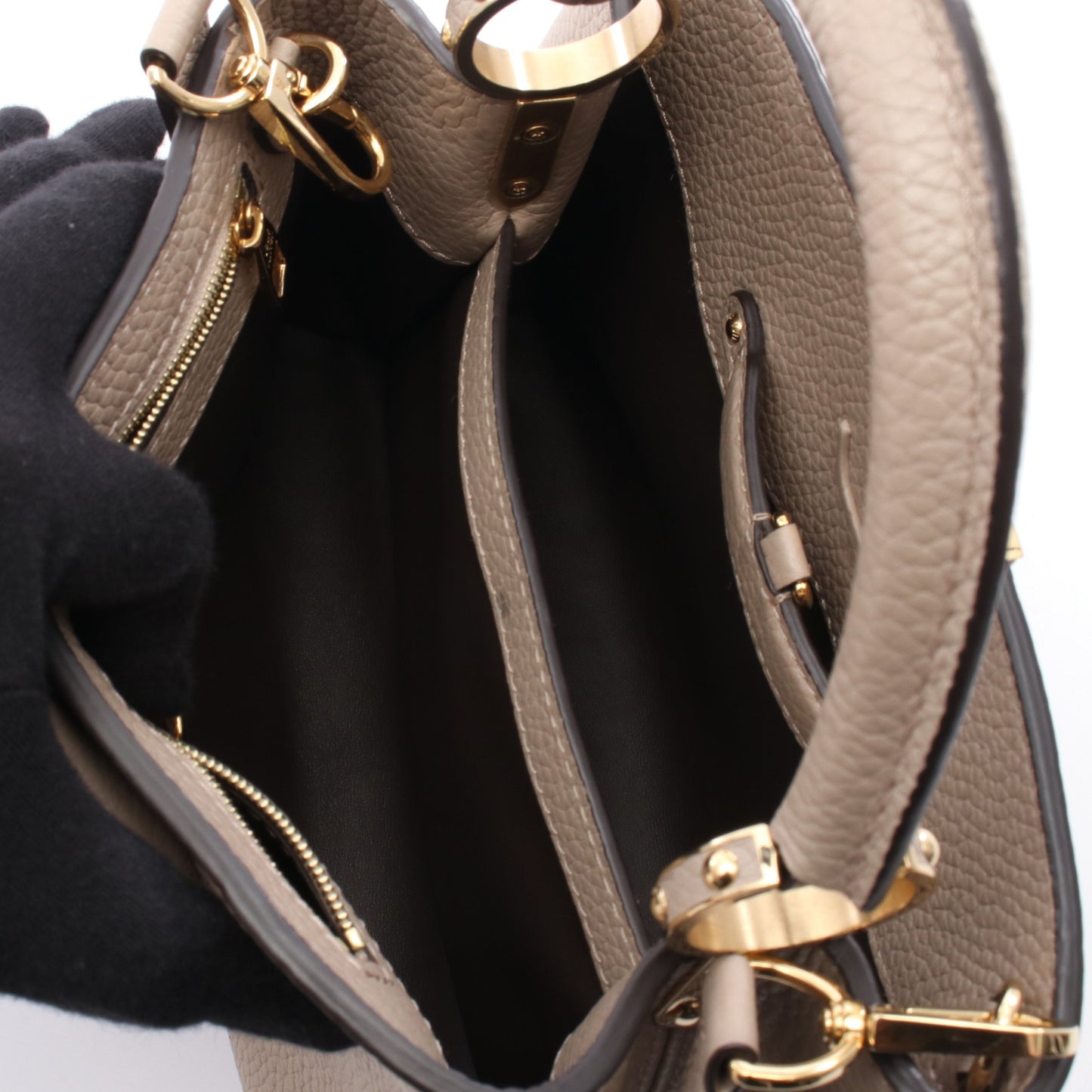 カプシーヌBB ガレ ハンドバッグ トリヨンレザー グレーベージュ 2WAY ルイヴィトン バッグ LOUIS VUITTON