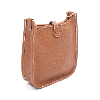 エヴリンTPM ゴールド ショルダーバッグ トリヨンクレマンス ブラウン ゴールド金具 K刻印 エルメス バッグ HERMES