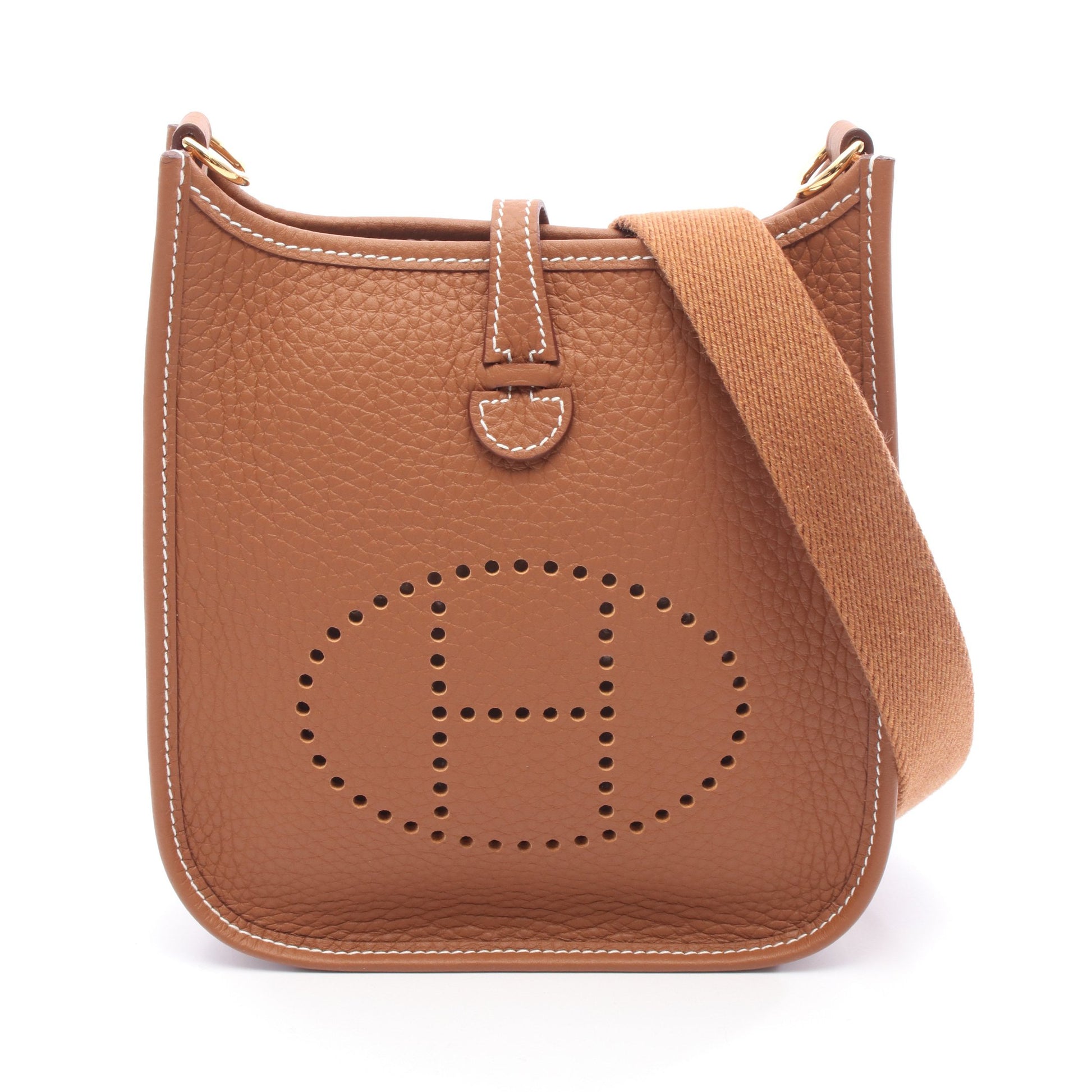 エヴリンTPM ゴールド ショルダーバッグ トリヨンクレマンス ブラウン ゴールド金具 K刻印 エルメス バッグ HERMES
