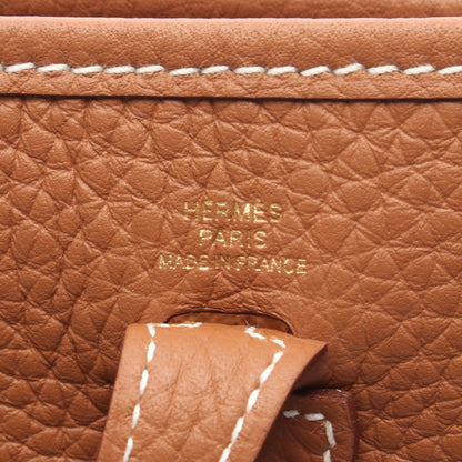 エヴリンTPM ゴールド ショルダーバッグ トリヨンクレマンス ブラウン ゴールド金具 K刻印 エルメス バッグ HERMES