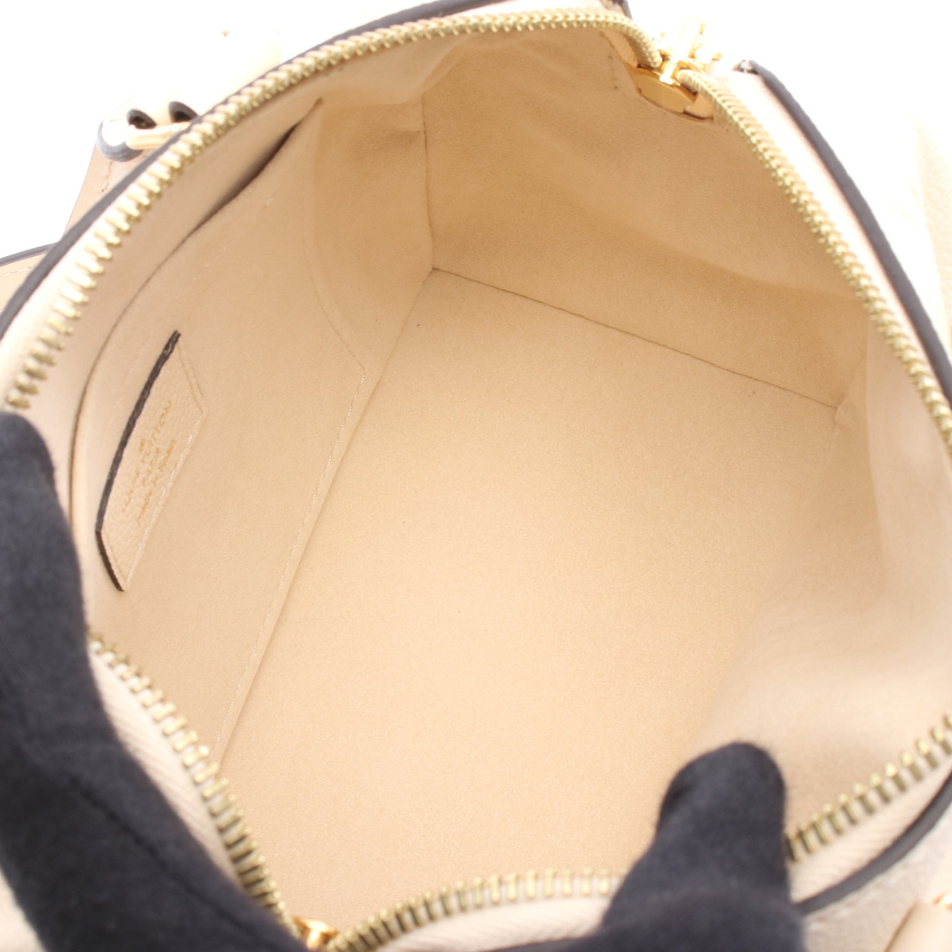スピーディバンドリエール20 モノグラムアンプラント ハンドバッグ レザー アイボリー ルイヴィトン バッグ LOUIS VUITTON